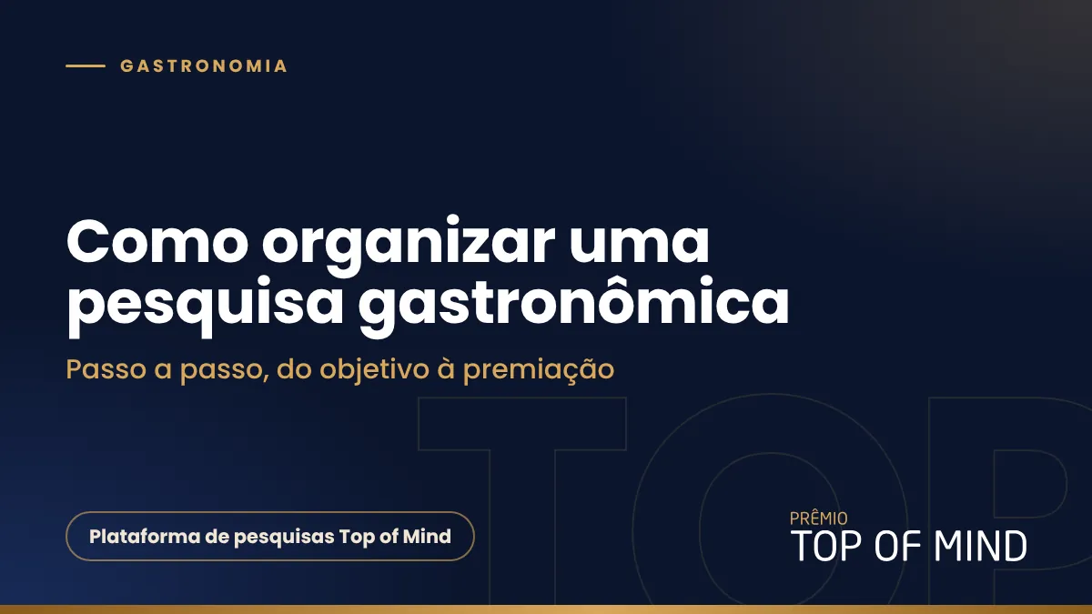 Capa do artigo Como organizar uma pesquisa gastronômica