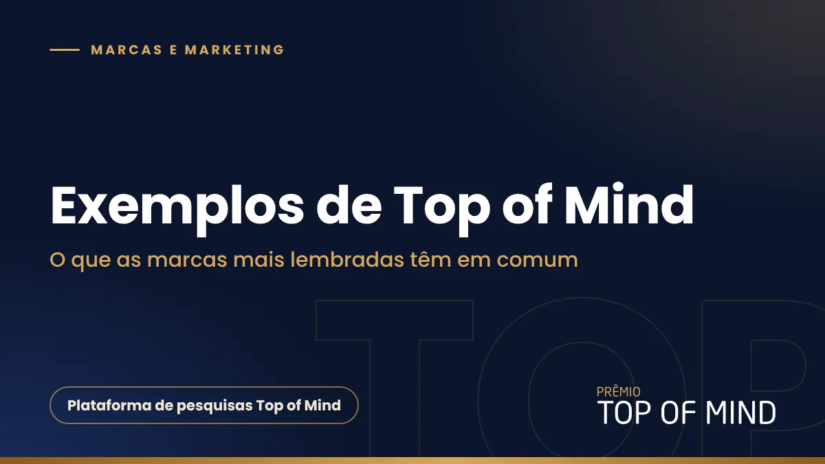 Capa do artigo Exemplos de Top of Mind
