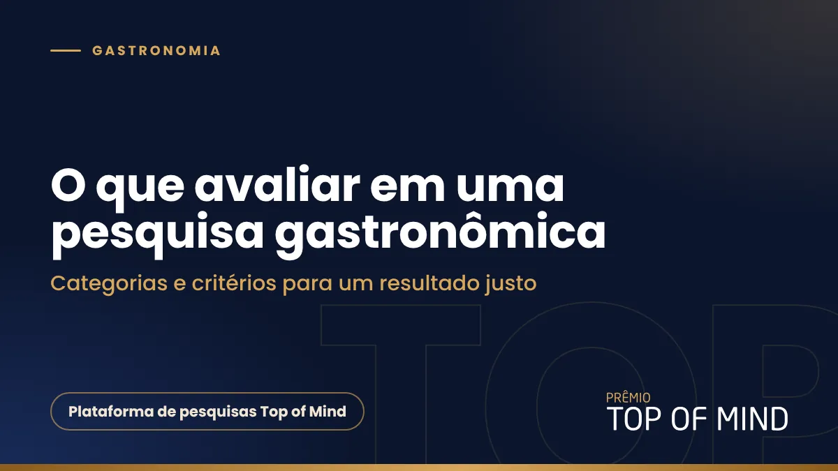 Capa do artigo O que avaliar em uma pesquisa gastronômica